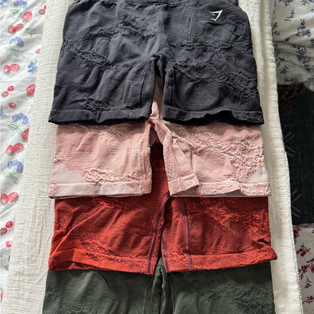 Gymshark set of 4 medium shorts